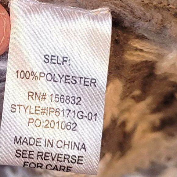 BiBi Women's Cream And Tan Chunky Knit Over Sized Check Cardigan Sweater Size S - Picture 6 of 7